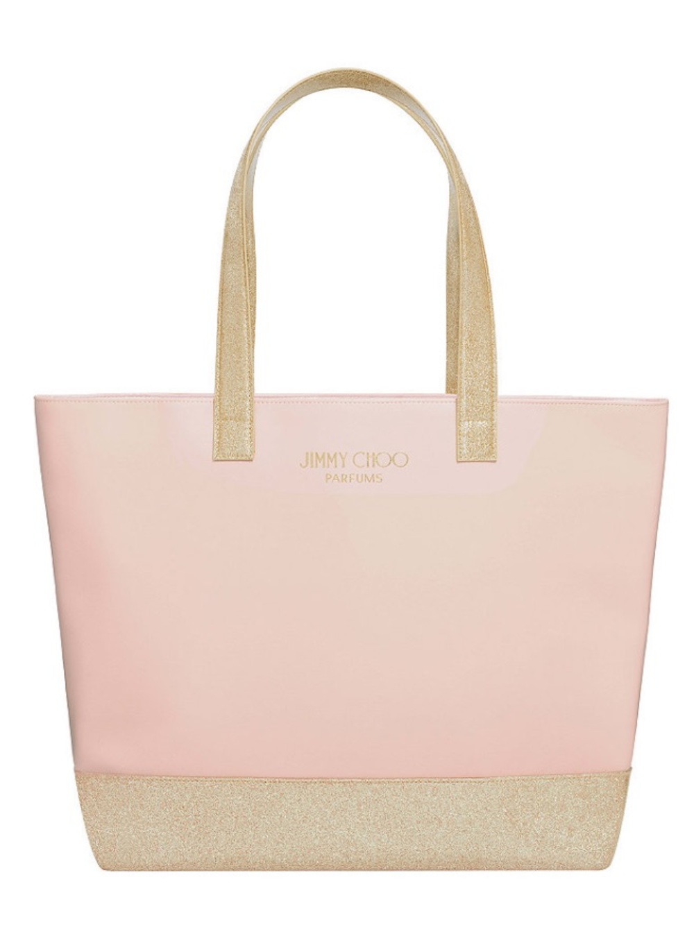 Jimmy Choo Pink & Gold Perfums Large Tote Bag